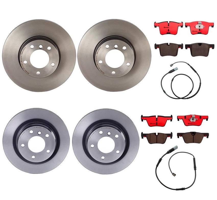 BMW Brembo Brake Kit - Pads &  Rotors Front and Rear (312mm/300mm) (Ceramic) 34216873093 - Brembo 3086684KIT